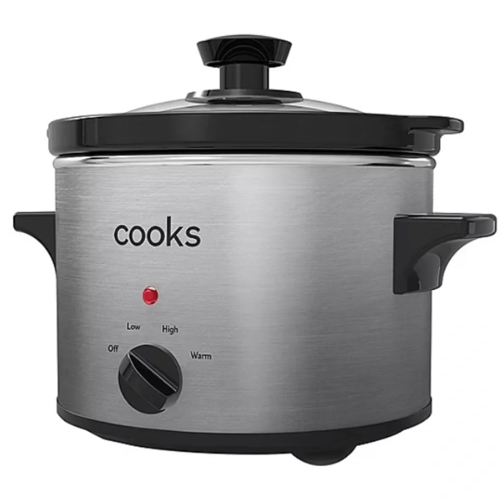 COOKS 1.5 Quart Slow Cooker in Stainless Steel